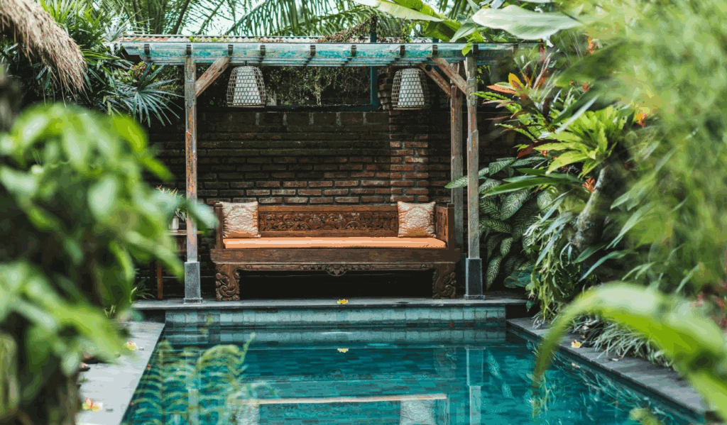 A plunge pool is a deep